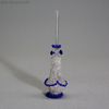 Antique miniature dolls house accessories , Lauscha Banquet Lamp , Spun Glass miniature Lamp 