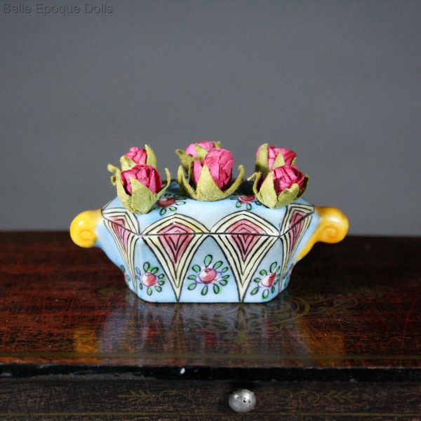 Antique dollhouse flower-holder , Gabriel Fourmaintraux porcelain