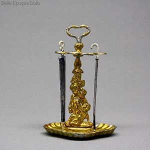Outstanding Antique Dollhouse Umbrella Stand with Cherubs