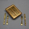 Antique Dollhouse miniature erhard sohne , Antique dolls house ormolu cutlery tray  , Puppenstuben zubehor besteckkorb erhard sohne 