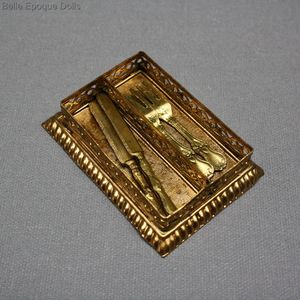 Ormolu Cutlery Tray with knives and forks by Erhard  Shne