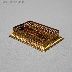 Antique dolls house ormolu cutlery tray  , Antique Dollhouse miniature erhard sohne , Puppenstuben zubehor besteckkorb erhard sohne 