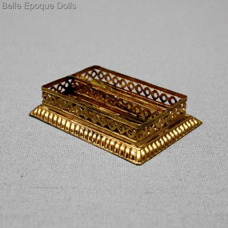 Antique dolls house ormolu cutlery tray  , Puppenstuben zubehor besteckkorb erhard sohne