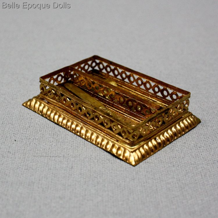 Antique dolls house ormolu cutlery tray  , Puppenstuben zubehor besteckkorb erhard sohne