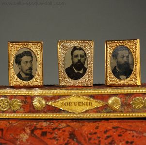 Three Matching Ormolu Frames with Portrait Pictures of three Men