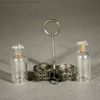 Antique Dollhouse miniature cruet set , Antique dolls housemetal accessory , Puppenstuben zubehor menage 