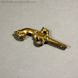 Antique Miniature Metal Pistol for Dollhouse Officer