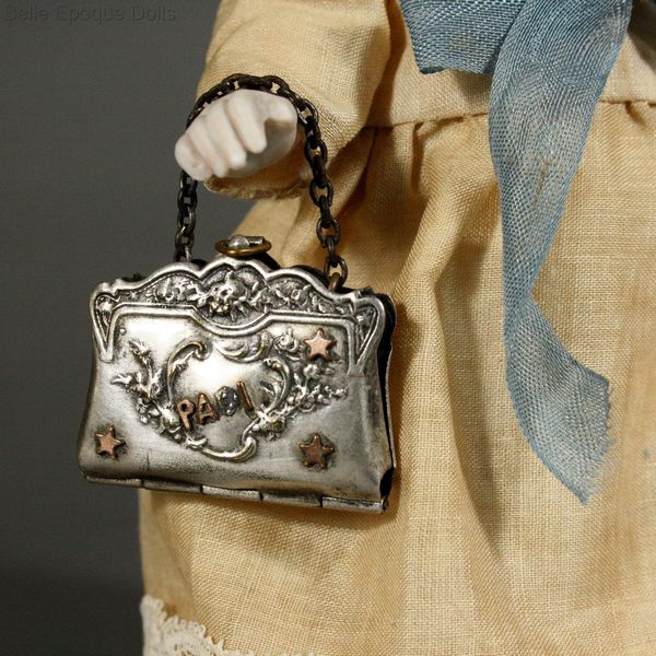 Puppenstuben zubehor , Antique Dollhouse miniature doll bag , Puppenstuben zubehor