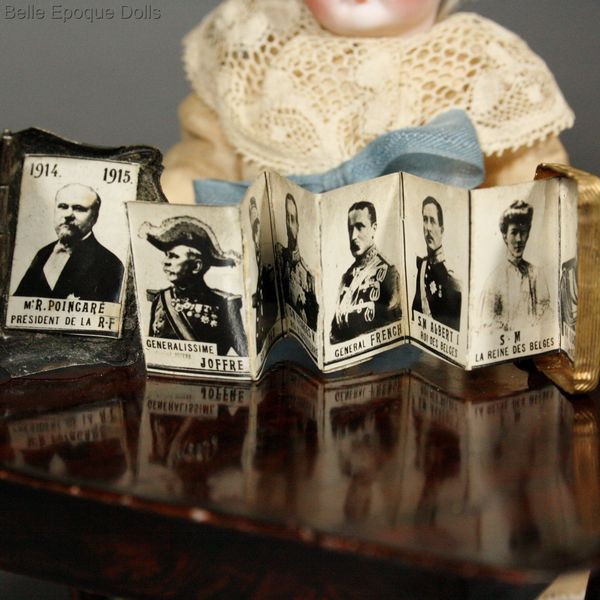 Antique dolls house mignonette metal bag , Puppenstuben zubehor