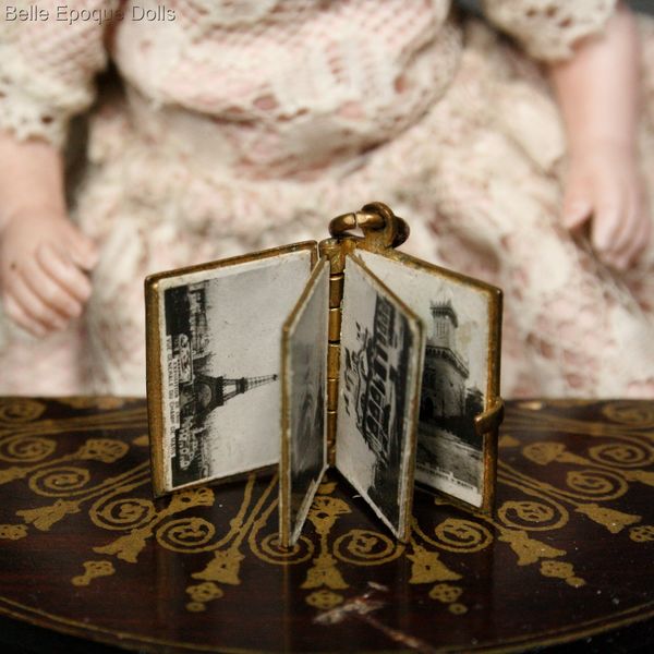 Puppenstuben zubehor , Antique Dollhouse miniature metal book  , Puppenstuben zubehor