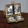 Antique Dollhouse miniature biblical scene , Antique dolls house metal book  , Puppenstuben zubehor 