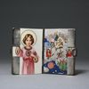 Antique fashion dolls accessory , Antique folding picture holder miniature , Puppen zubehor 