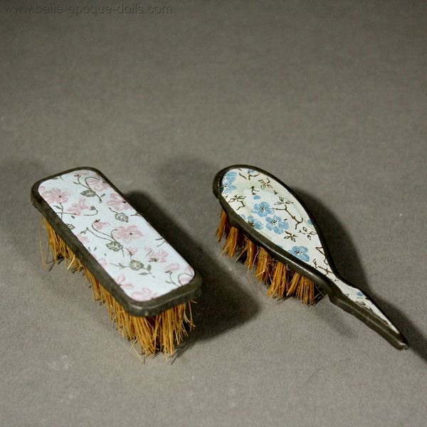 Puppen zubehor Haarbrste , Antique Doll miniature brush set , Puppen zubehor Haarbrste