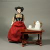 Antique Dollhouse porcelain coffee set , Antique dolls house table accessory , Puppenstuben zubehor porzellan kaffee kanne 