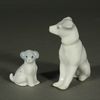 Antique Dollhouse miniature porcelain dogs ,  , Puppenstuben zubehor haustiere hunde 