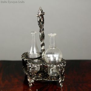 Antique Miniature Cruet Set with its original Glass recipients