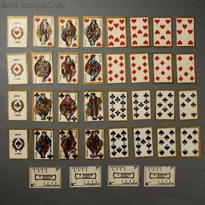 Antique Miniature Cards Game with its 52 cards for your Fortune Telling Doll