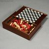Antique dolls house accessory chest game checkers game , Antique Dollhouse miniature draughts , Puppenstuben zubehor Damenspiele Schachspiele 