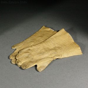 Pair of Antique Leather Fashion Doll Gloves