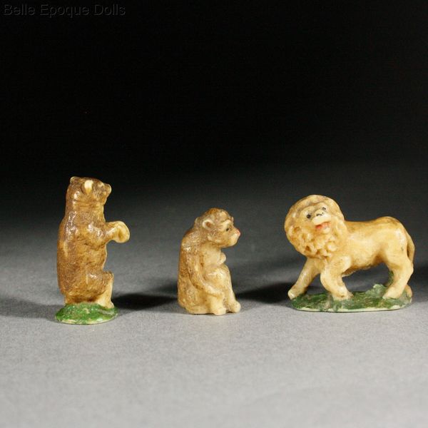Puppenstuben zubehor tier aus Wachs , Antique Dollhouse wax animals miniature , Puppenstuben zubehor tier aus Wachs