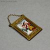 Antique dolls house frame , Antique Dollhouse miniature frame with painting under glass , Puppenstuben zubehor rahme 