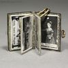 Antique dolls house metal book , Antique Dollhouse miniature book Vichy , Puppenstuben zubehor buch 