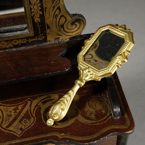 Antique dolls house toilette accessory ,  Puppenstuben zubehor hand spiegel
