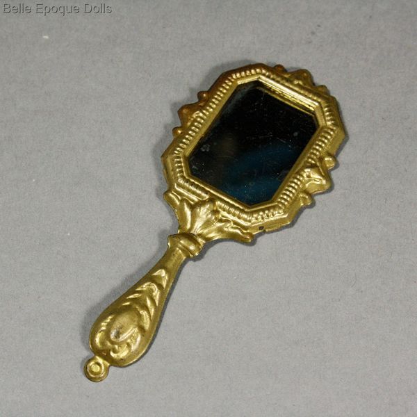  Puppenstuben zubehor hand spiegel , Antique Dollhouse miniature hand mirror  ,  Puppenstuben zubehor hand spiegel