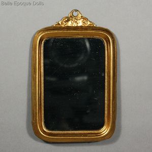 Antique Miniature Ormolu Wall Mirror by Erhard  Sohne