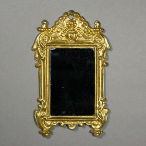 Antique Miniature Ormolu Wall Mirror - by Erhard  Sohne