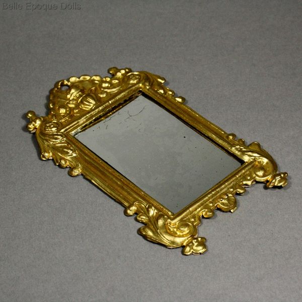Antique Dollhouse miniature wall mirror erhard & sohne , Puppenstuben zubehor spiegel