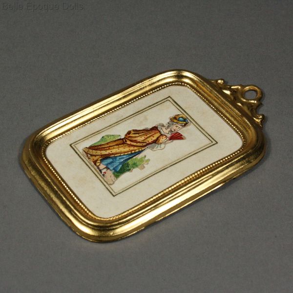 Puppenstuben zubehor rahmen , Antique Dollhouse miniature ormolu frame , Puppenstuben zubehor rahmen