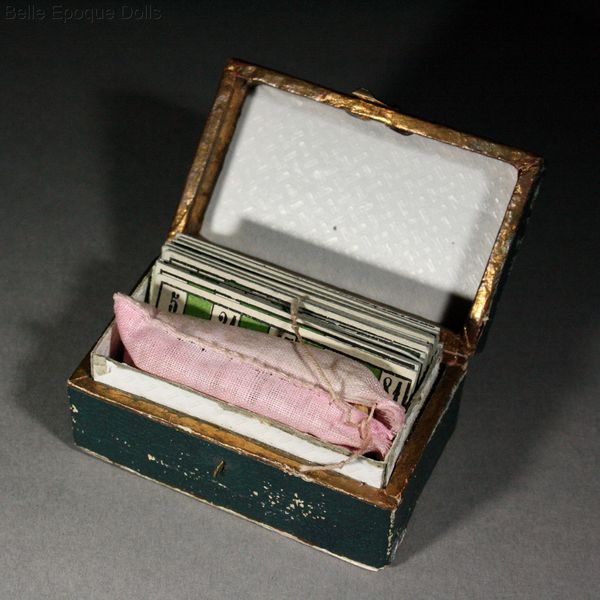 Puppenstuben zubehor spiel  , Antique Dollhouse miniature French loto game , Antique Dollhouse miniature