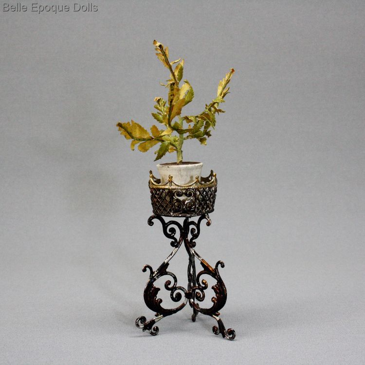 Puppenstuben zubehor blumentischchen , Antique Dollhouse miniature pedestal plant stand , Puppenstuben zubehor blumentischchen