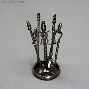 Metal Fireplace Equipment Stand with its Four Original Utensils