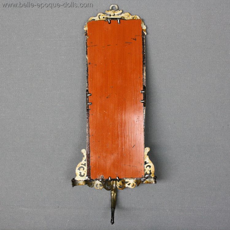 Antique Dollhouse miniature metal wall mirror , Puppenstuben zubehor