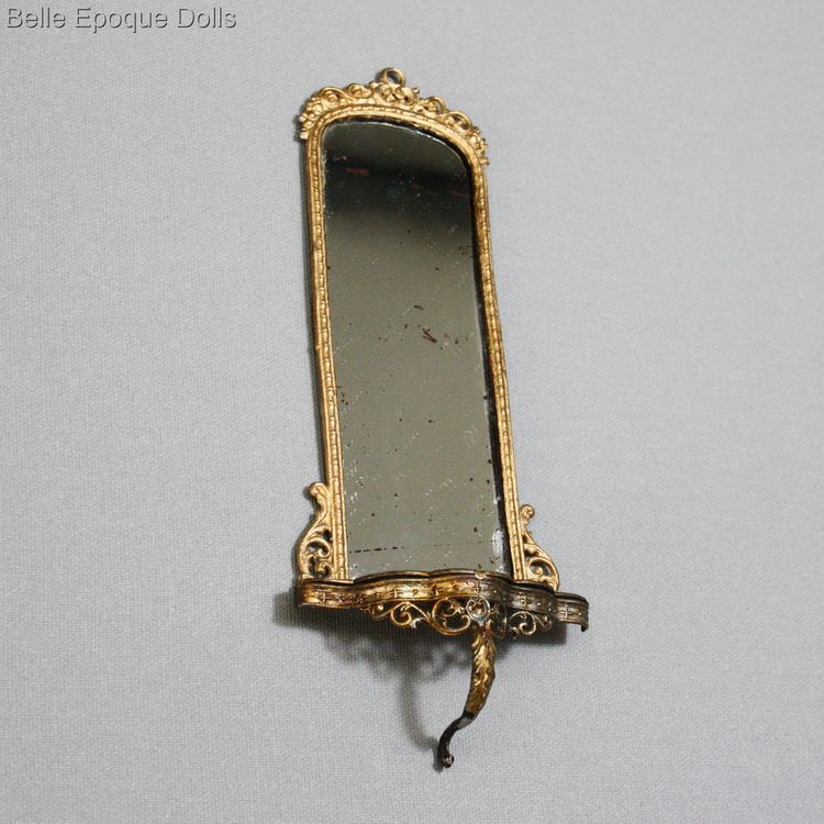 Antique dolls house mirror , Puppenstuben zubehor