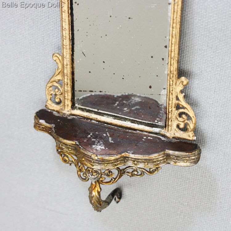 Antique dolls house mirror , Puppenstuben zubehor