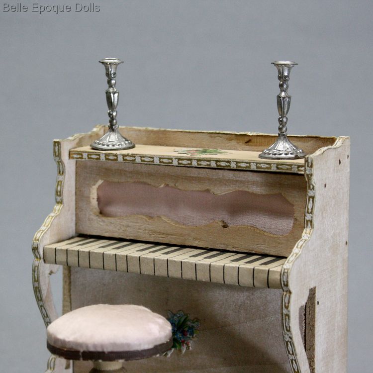 Puppenstuben zubehor , Antique Dollhouse miniature metal pewter candelstick , Puppenstuben zubehor