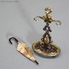 Antique dolls house umbralla metal stand , Antique Dollhouse miniature umbrella stand , Puppenstuben zubehor 