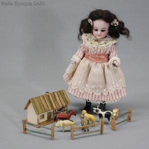 Puppenstuben zubehor , Antique Dollhouse miniature farm ,  