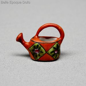 , antike miniatur porzellan , Antique dolls house miniature porcelain watering can 