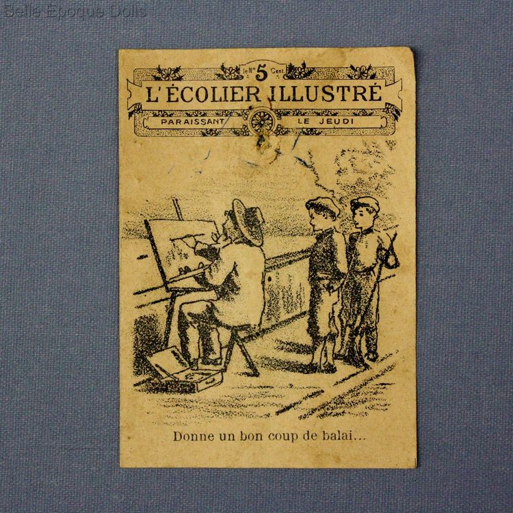 Antique Dollhouse miniature newspaper , Antique miniature newspaper