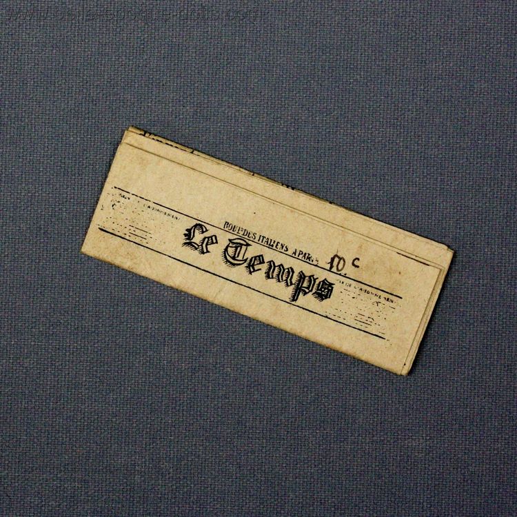 Antique Dollhouse miniature newspaper , Antique miniature newspaper