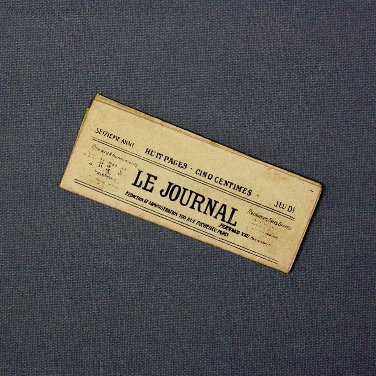 Antique Dollhouse miniature newspaper , Antique miniature newspaper