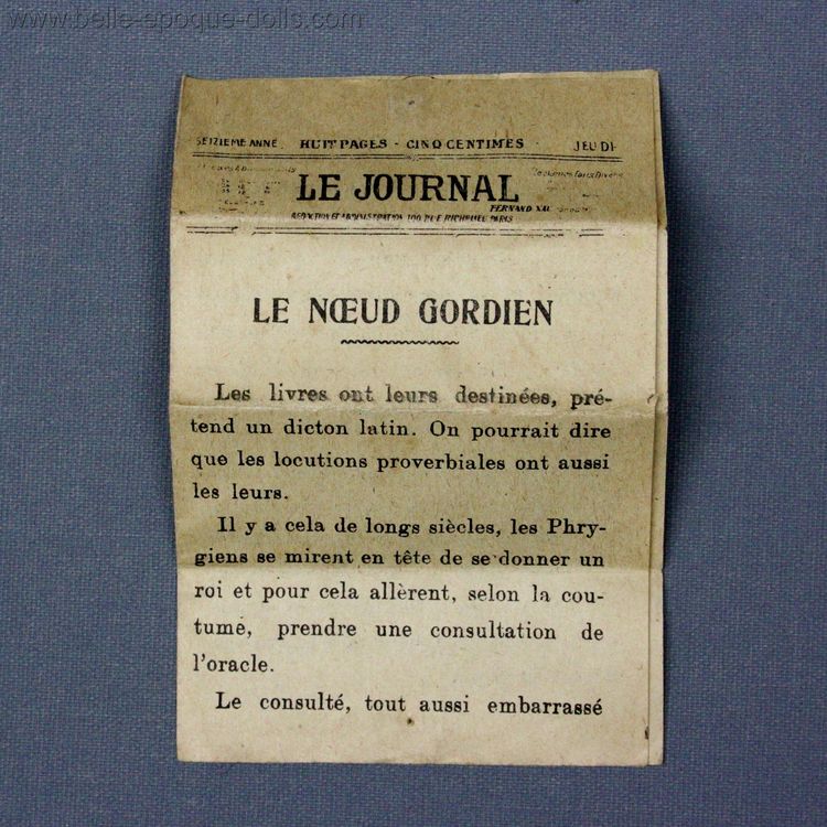 Puppenstuben zubehor , Antique miniature newspaper