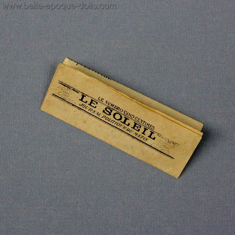 Antique Dollhouse miniature newspaper , Antique miniature newspaper