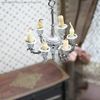 Antique Dollhouse miniature metal accessory , Antique dolls house pewter  chandelier , Puppenstuben zubehor 