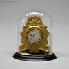 Antique Dollhouse miniature mantel metal clock , Antique dolls house clock under blown glass dome , Puppenstuben zubehor 