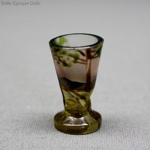 Unusual Antique Glass Vase in Art Nouveau Style